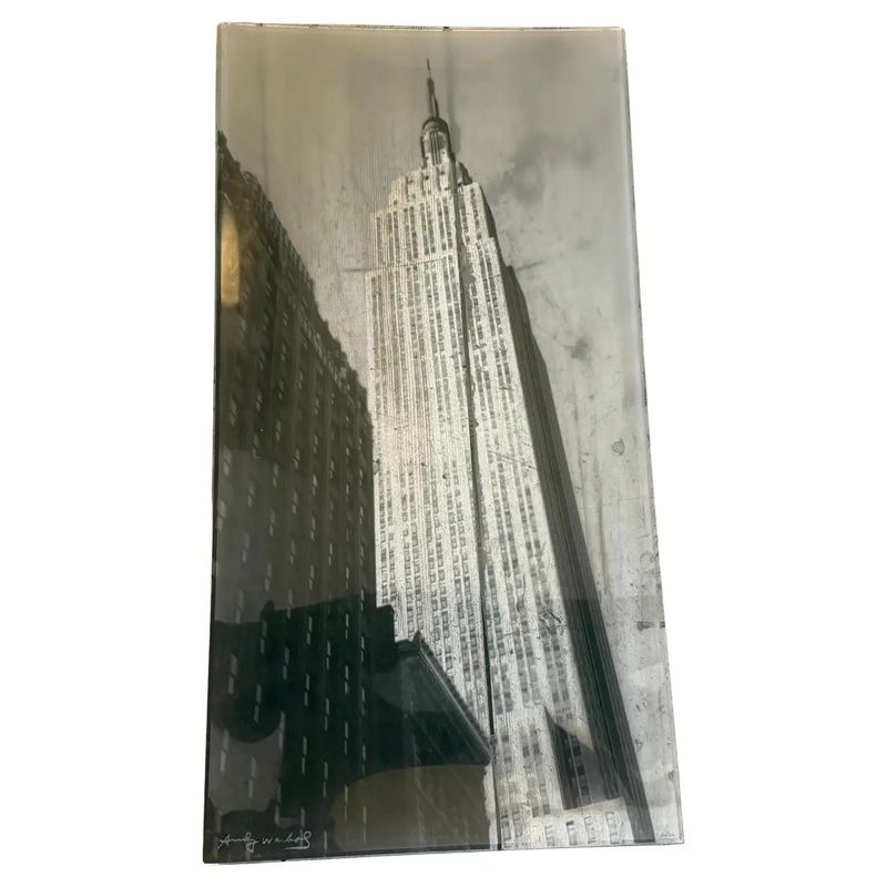 A Rare 1990s Pop Art Glass Tray New York Designed by Andy Warhol for Rosenthal