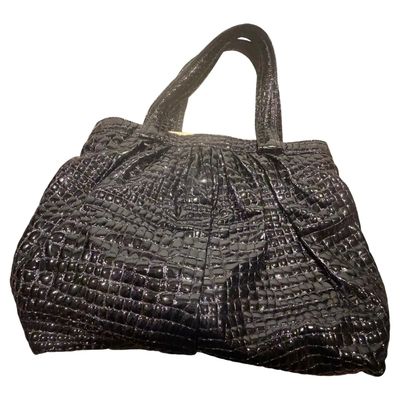 A 1990s Century Black Plastic Huge Italian Tote Bag by Zanotti Giuseppe