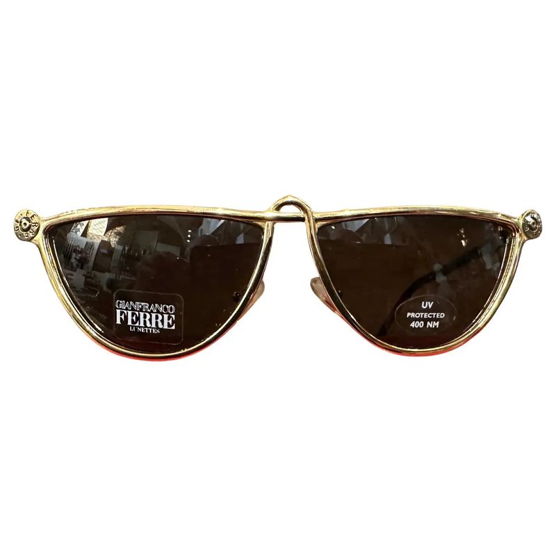 1990s Amazing Gilded Metal Gian Franco Ferrè High Quality Sunglasses