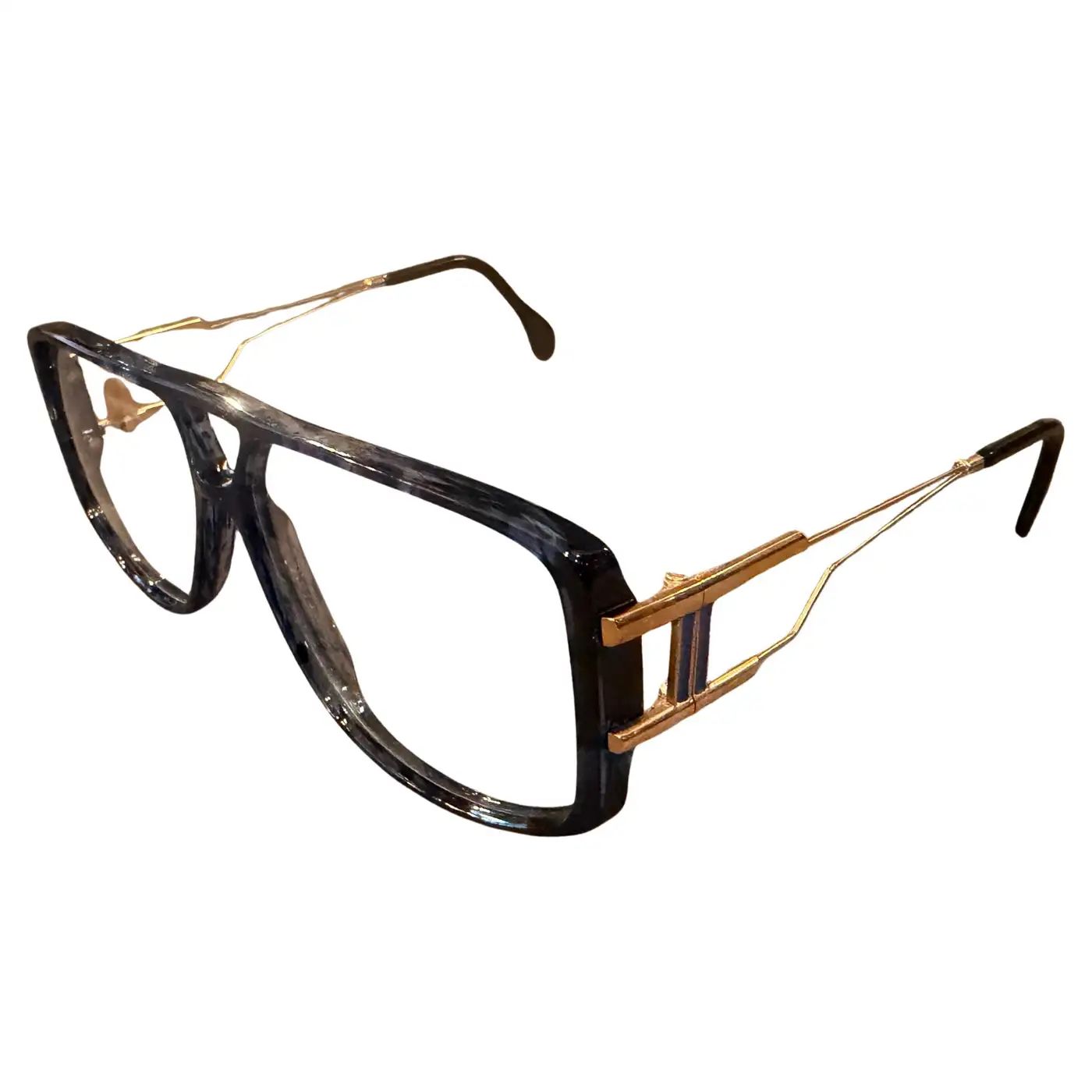 1980s Faux Blue Marble Acetate Sunglasses by Karl Lagerfeld