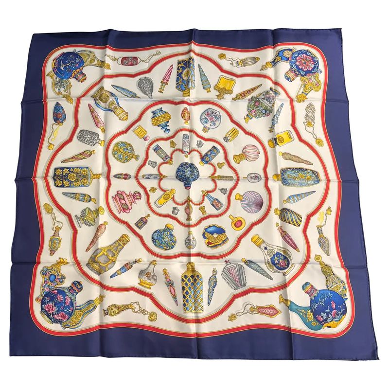 An Iconic 2000s Qu'importe le Flacon Silk Skarf by Caterine Baschet for Hermès