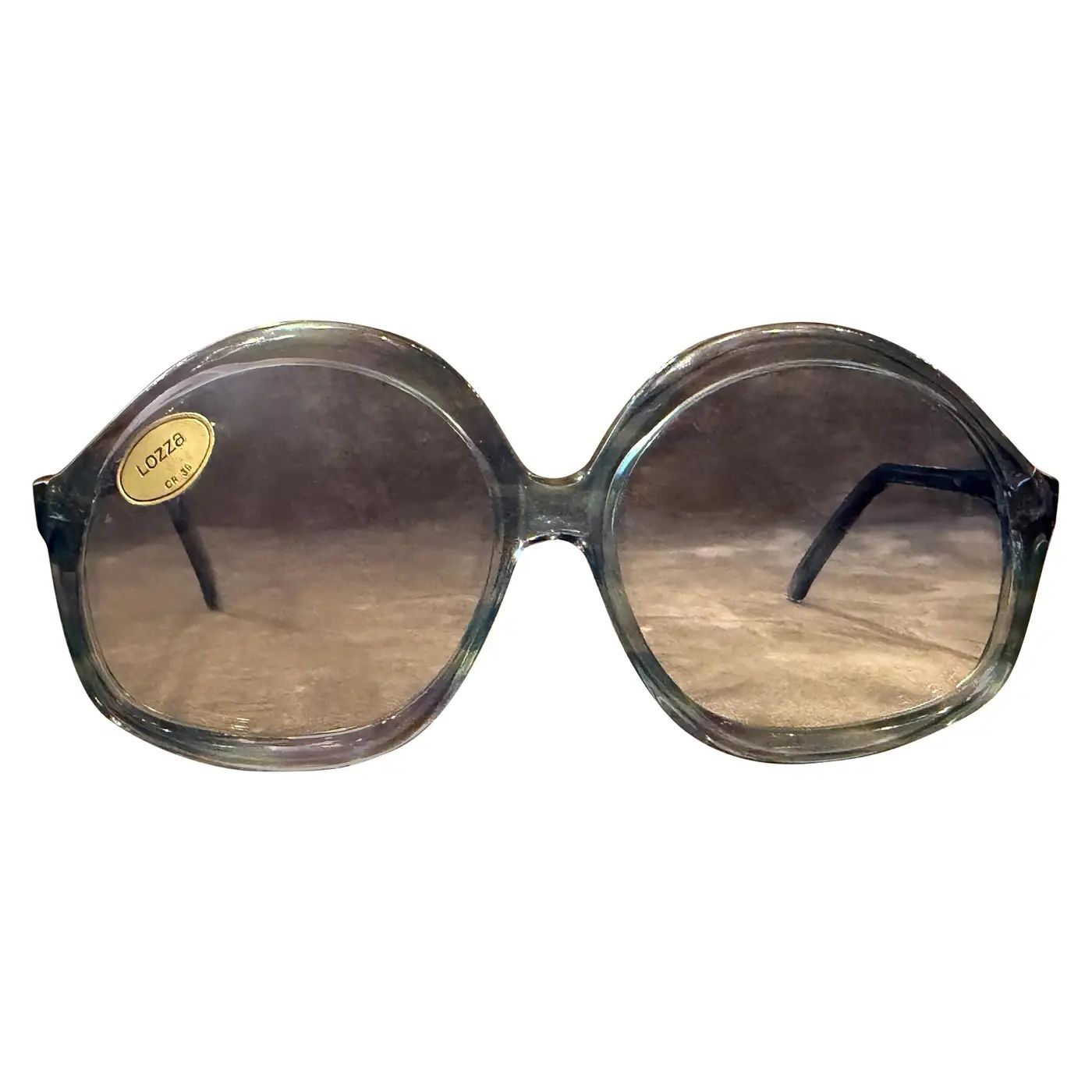 1970s Oversized Marbled Blue Vintage Italian Sunglasses by Lozza 1970s Oversized Marbled Blue Vintage Italian Sunglasses by Lozza