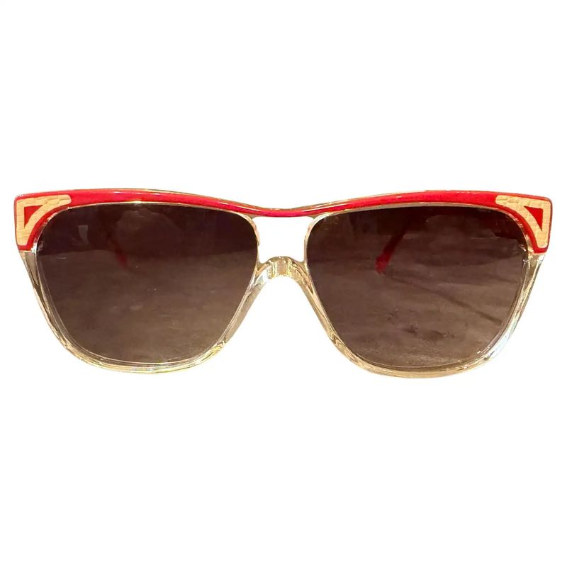 1980s Red and White Vintage Italian Sunglasses by Regine's