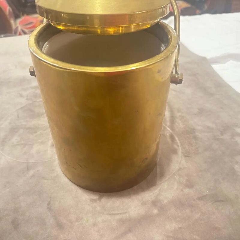 Mid-Century Modern Brass Ice Bucket, Italian Design, Circa 1960