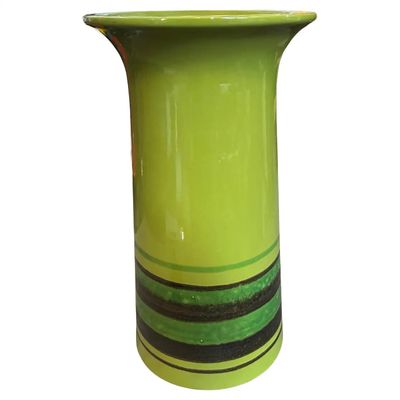 A Rare Avobin Vintage Italian Ceramic Huge Vase, Hand-Painted 1970s Design