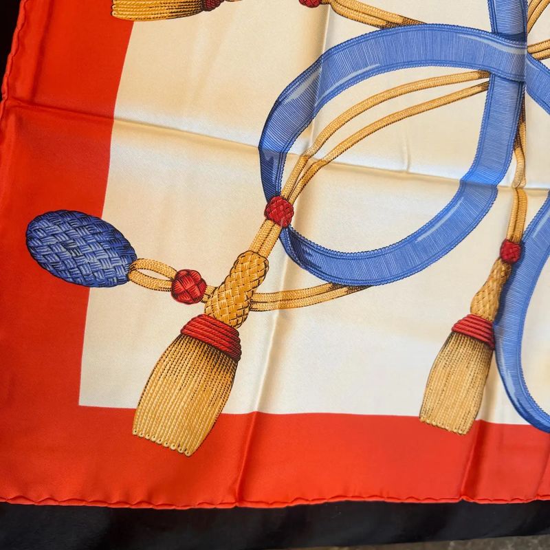 1990s Equestrian Inspired Silk Scarf by Celine Paris