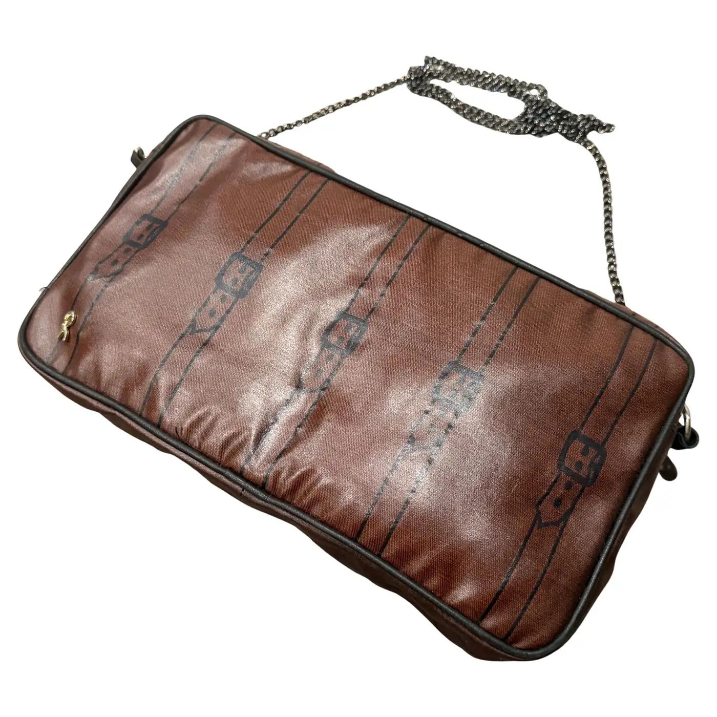 1980s Vintage Canvas Clutch By Roberta di Camerino