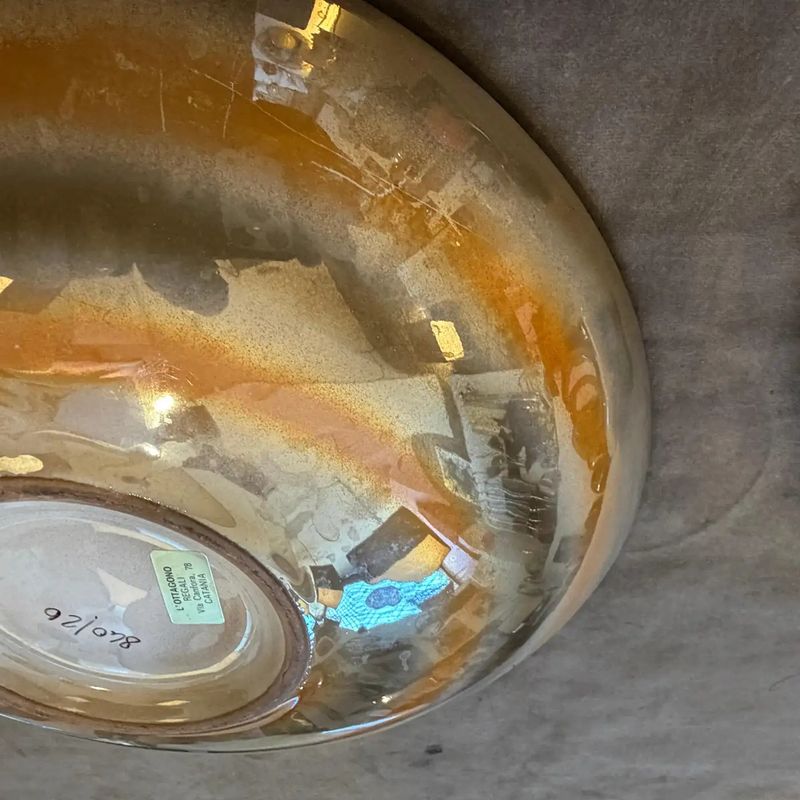 A Rare 1950s Mid-Century Modern " Lustro " Italian Ceramic Centerpiece