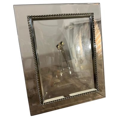 1960s High Quality Mid-Century Modern Smoked Glass Italian Picture Frame