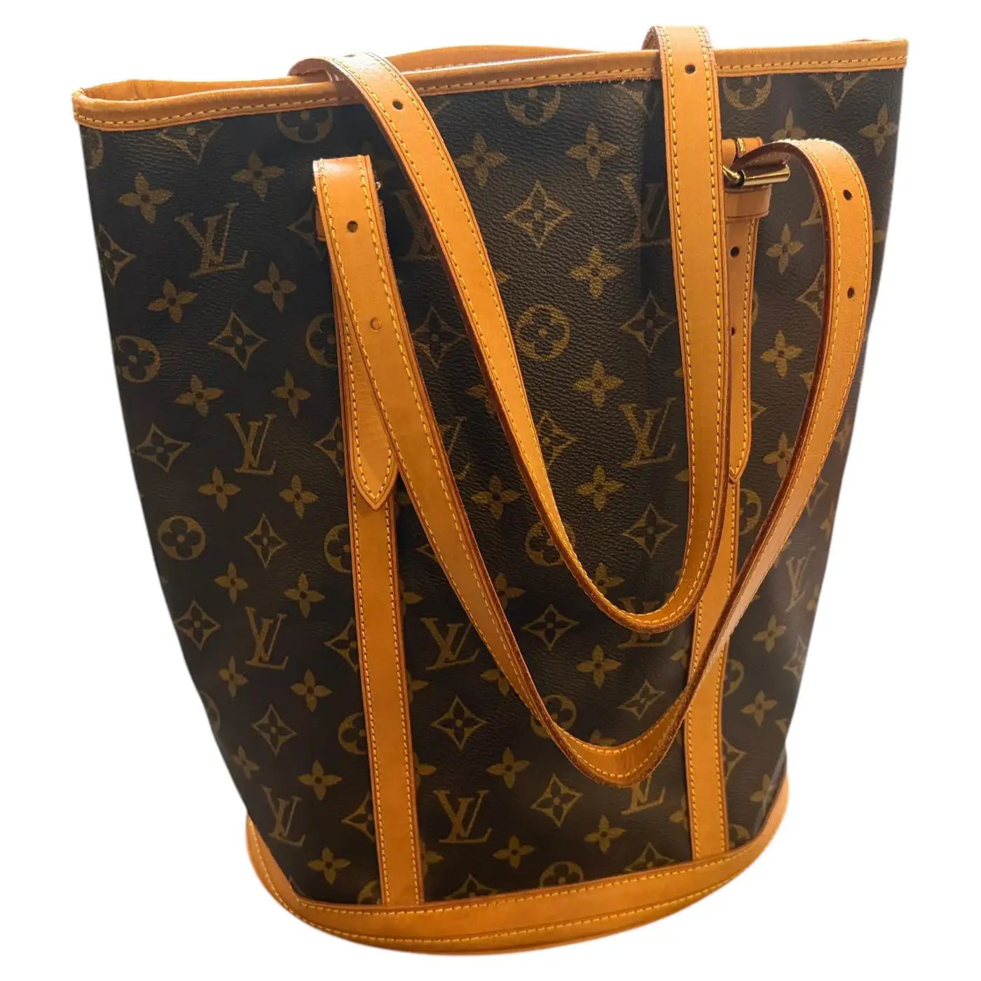 A 2000 Louis Vuitton Monogram Coated Canvas and Leather Bucket GM Tote Bag A 2000 Louis Vuitton Monogram Coated Canvas and Leather Bucket GM Tote Bag
