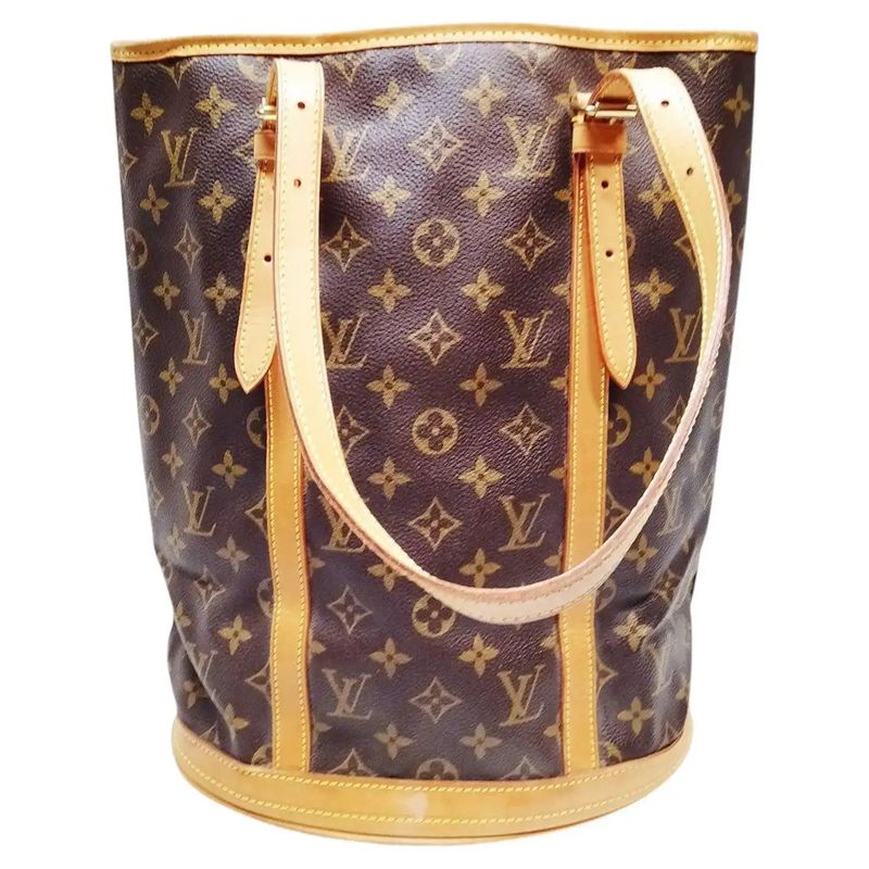 A 2000 Louis Vuitton Monogram Coated Canvas and Leather Bucket GM Tote Bag