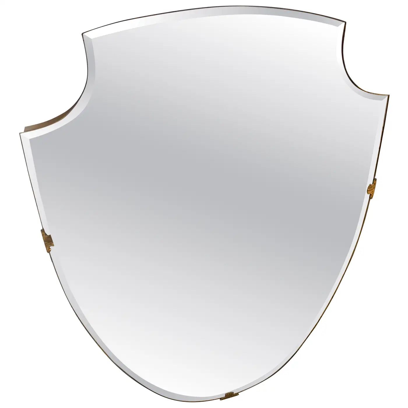 An Iconic 1950s Mid-Century Modern Gio Ponti Style Shield Italian Wall Mirror An Iconic 1950s Mid-Century Modern Gio Ponti Style Shield Italian Wall Mirror