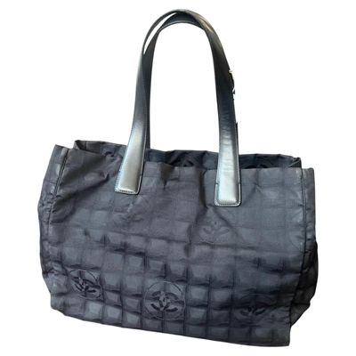 2000s New Travel Line Black Nylon Tote Bag by Chanel