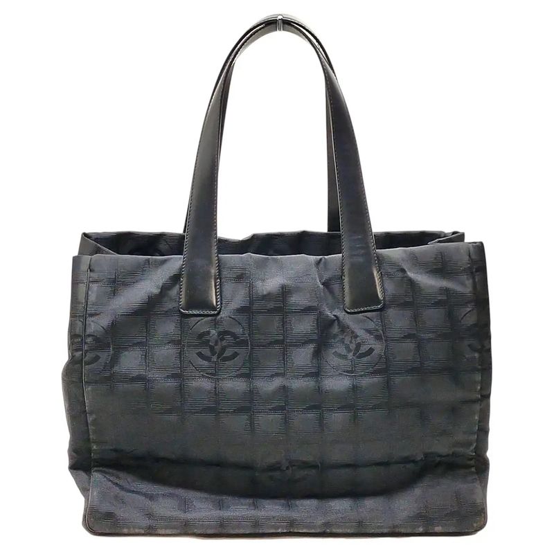 2000s New Travel Line Black Nylon Tote Bag by Chanel