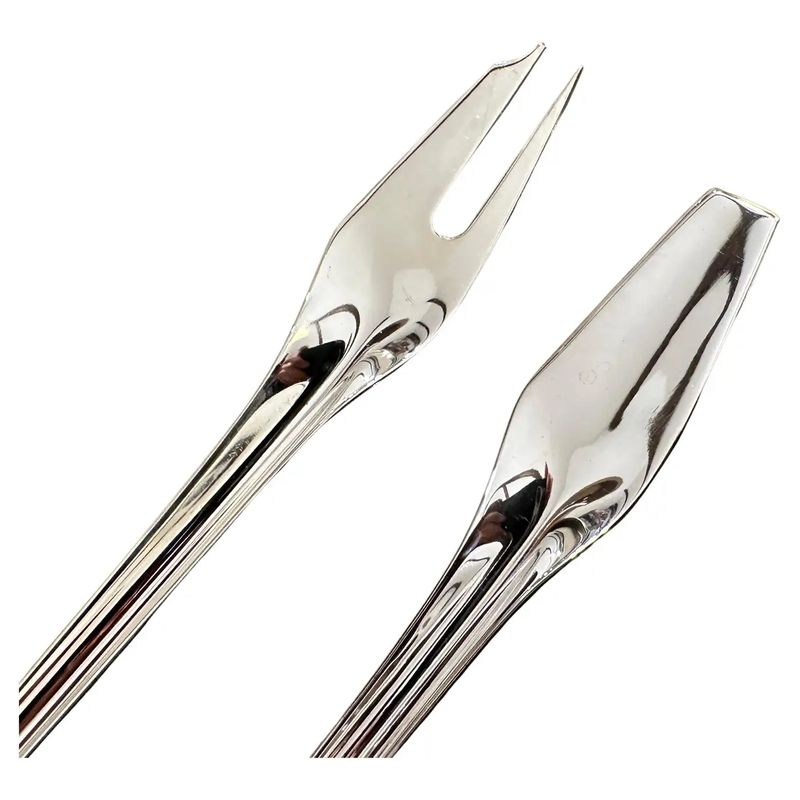 1990s Set of Two Minimalist Silverware Designed by Lino Sabattini