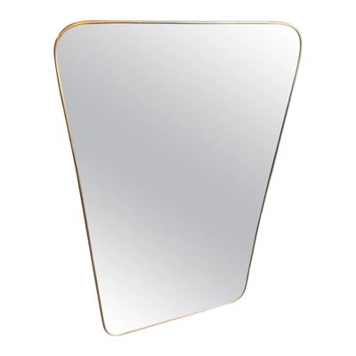 15th May 1957 Gio Ponti Style Mid-Century Modern Brass Italian Wall Mirror
