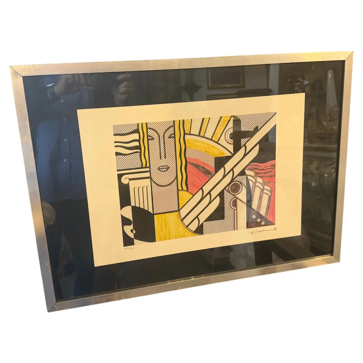 21st Century Framed Pop Art 100/150 Lithograph Modern Art by Roy Lichtenstein 21st Century Framed Pop Art 100/150 Lithograph Modern Art by Roy Lichtenstein