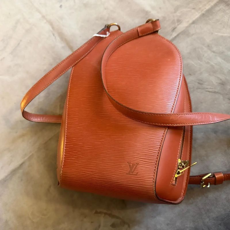 1990s Louis Vuitton Brown Epi Leather Mabillon Small Backpack