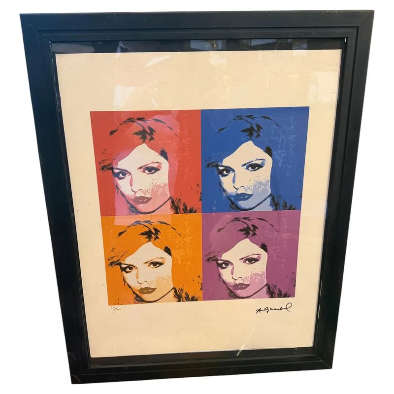 21st Century Andy Warhol Pop Art Framed Debbie Harry 22/200 Lithography