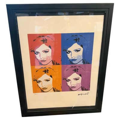 21st Century Andy Warhol Pop Art Framed Debbie Harry 22/200 Lithography
