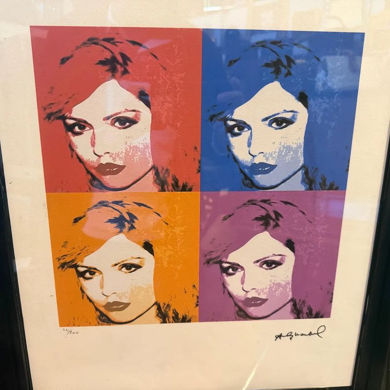 21st Century Andy Warhol Pop Art Framed Debbie Harry 22/200 Lithography