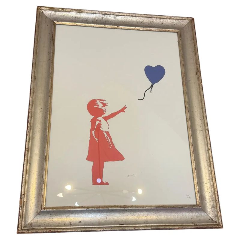 21st Century Framed 79/50 Lithograph The Flying Balloon Girl by Banksy