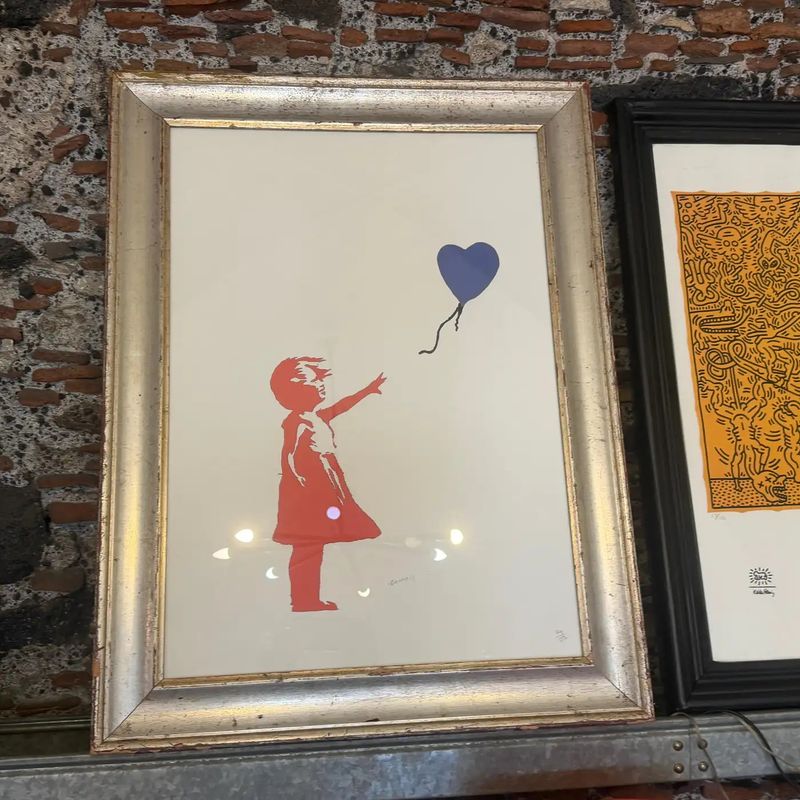 21st Century Framed 79/50 Lithograph The Flying Balloon Girl by Banksy