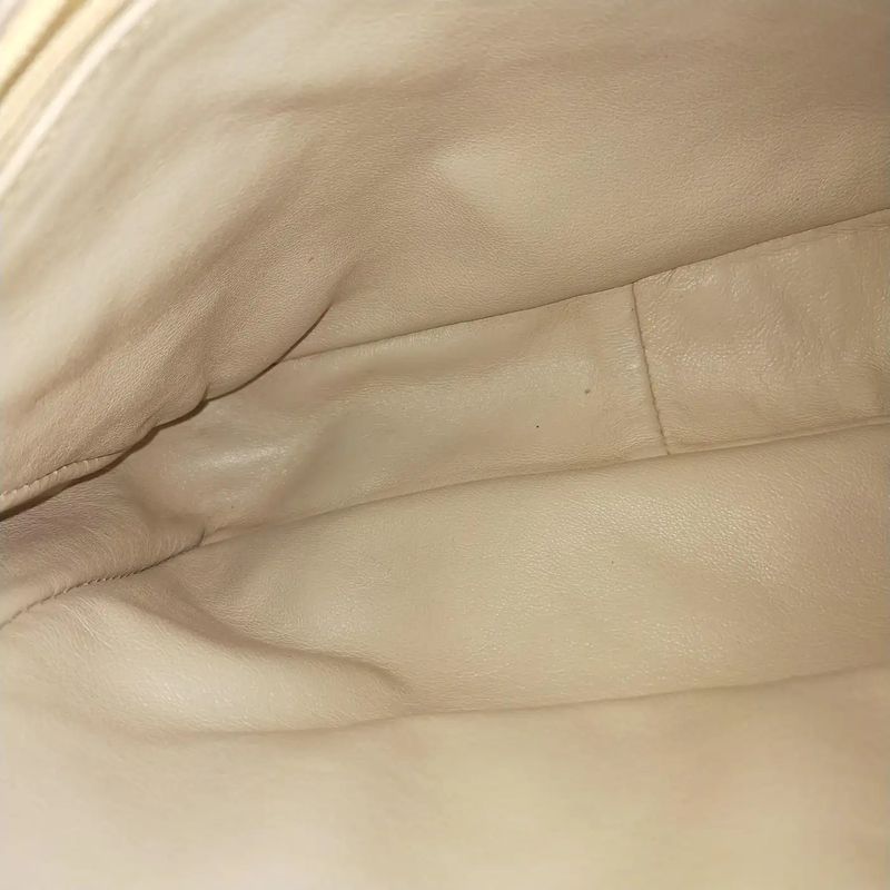 A 1988 Iconic Chanel Matelasse Cream Lamb Skin Shoulder Bag