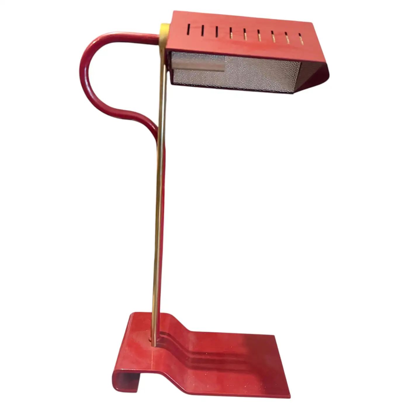1980s Mid-Century Modern Brass and Metal Desk Lamp by Goffredo Reggiani 1980s Mid-Century Modern Brass and Metal Desk Lamp by Goffredo Reggiani
