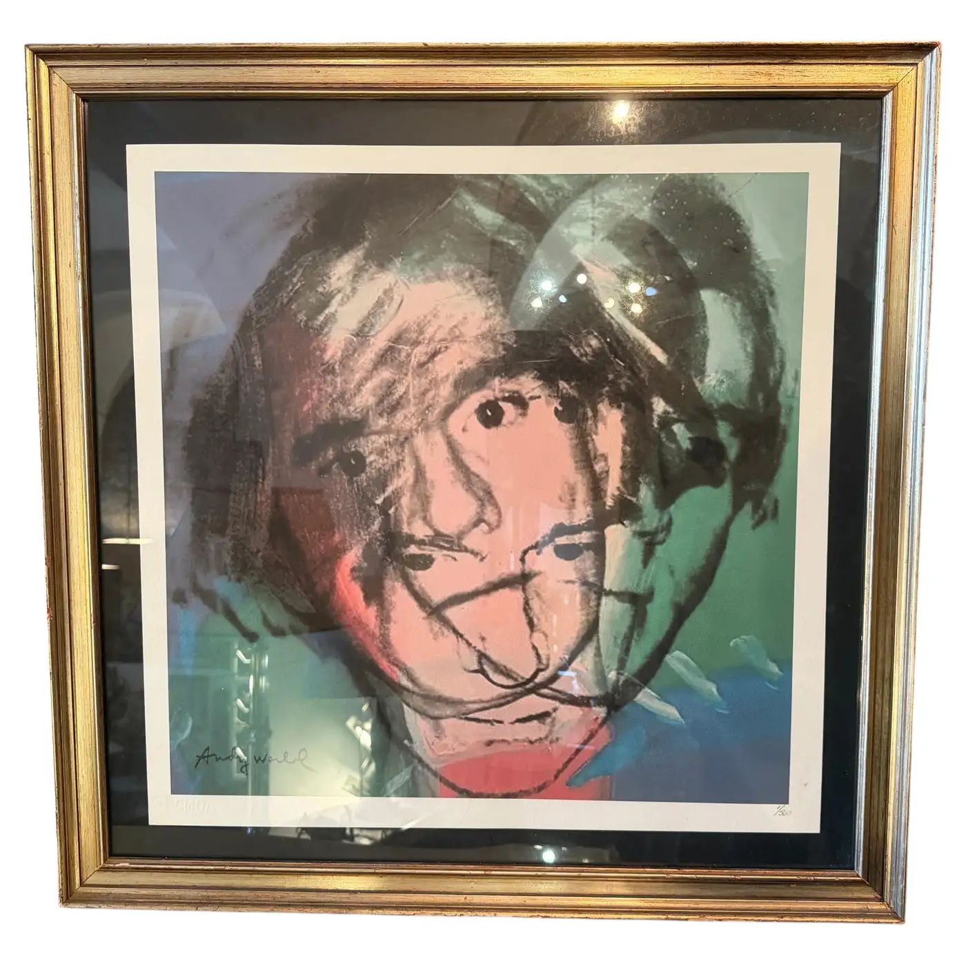 21st Century Pop Art Framed Self Portrait 1/500 Lithography by Andy Warhol 21st Century Pop Art Framed Self Portrait 1/500 Lithography by Andy Warhol