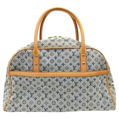 2001 Louis Vuitton Marie Navy Blue Monogram Canvas and Leather Hand Bag