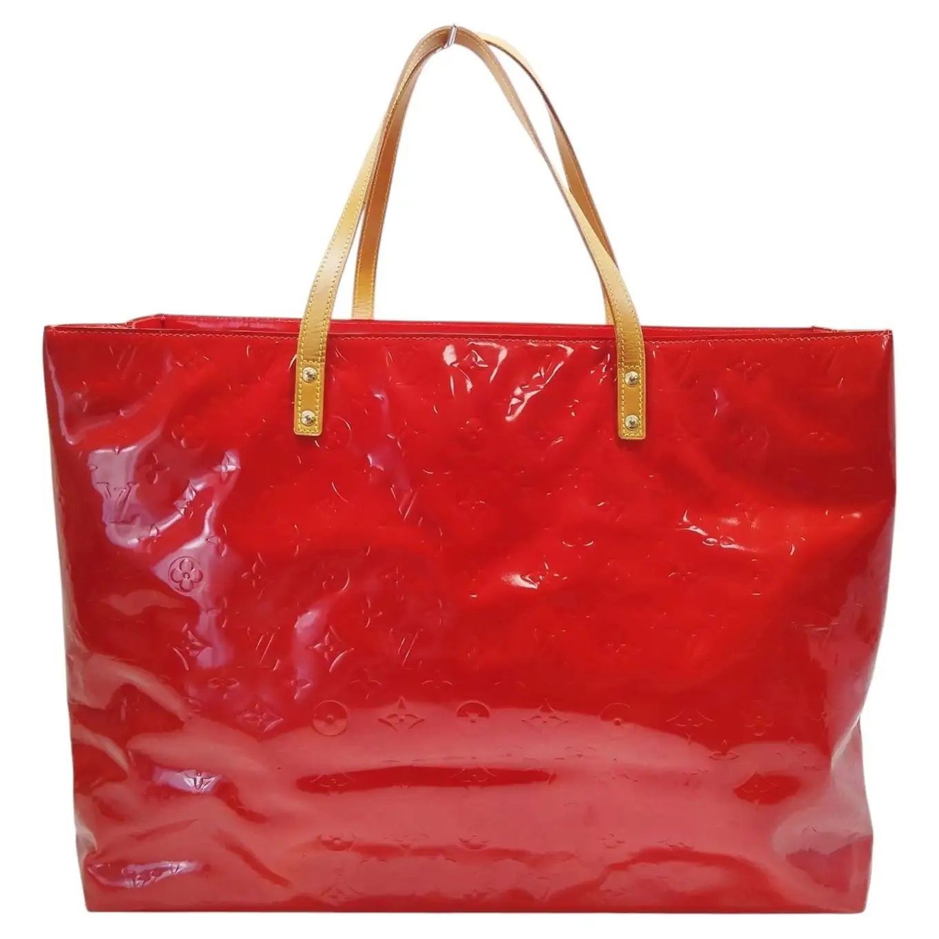 1999 Louis Vuitton Red Vernis Patent Leather Reade GM Huge Tote-Bag 1999 Louis Vuitton Red Vernis Patent Leather Reade GM Huge Tote-Bag