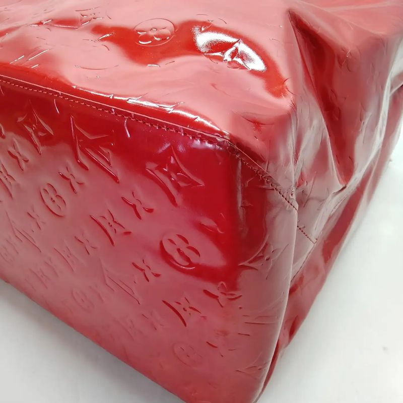 1999 Louis Vuitton Red Vernis Patent Leather Reade GM Huge Tote-Bag
