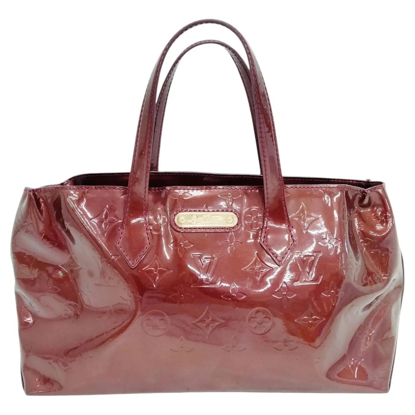 2000s Louis Vuitton Purple Vernis Patent Leather Wilshire Hand-Bag
