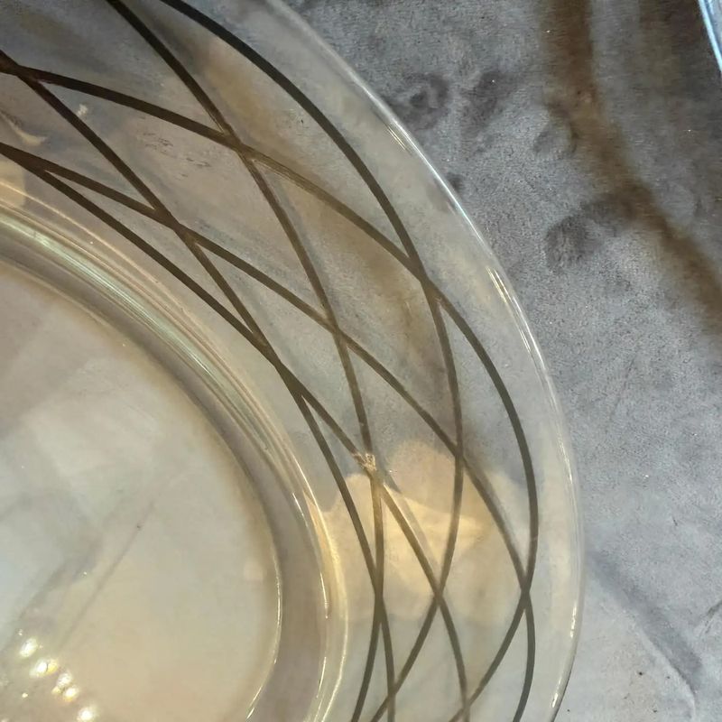 Two 2000s Barbara Forni for Sottsass Associated Studio Round Glass Plates