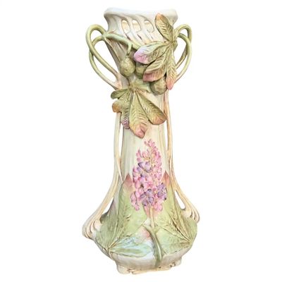 1900s Art Nouveau Hand-Crafted Ceramic Huge Italian Vase