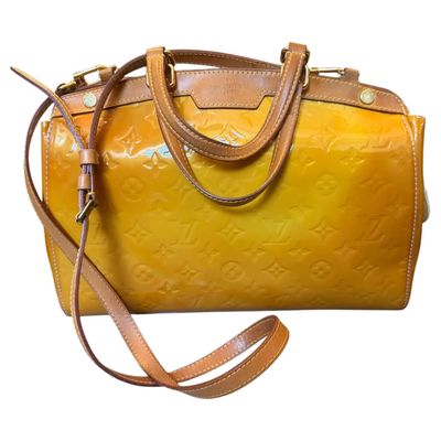 A 2002 Louis Vuitton Brea Monogram Yellow Vernis Patent Leather Shoulder Bag