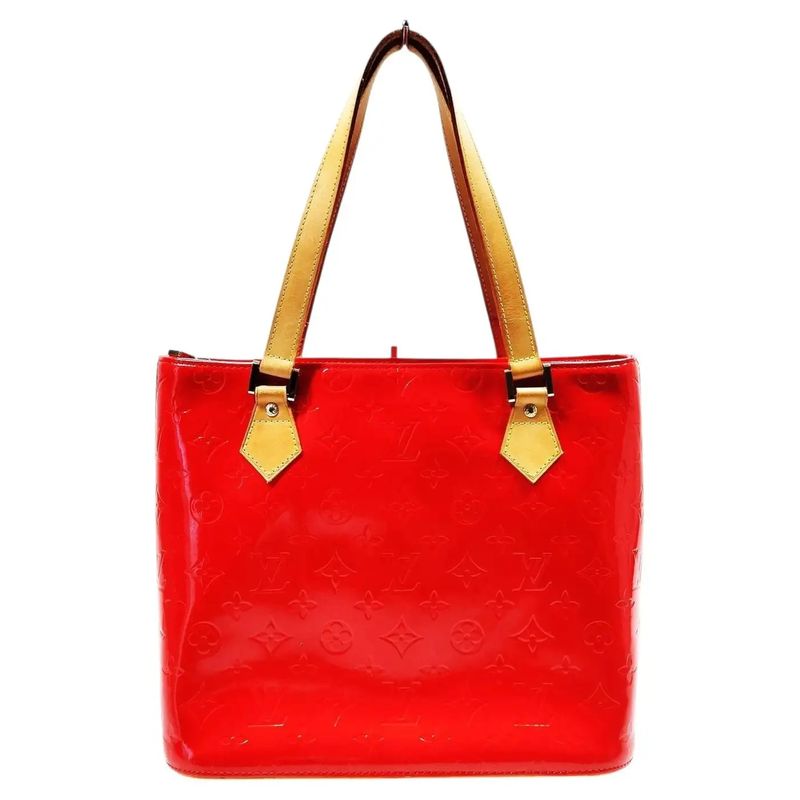 A 2001 Louis Vuitton Red Vernis Patent Leather Houston Tote Bag