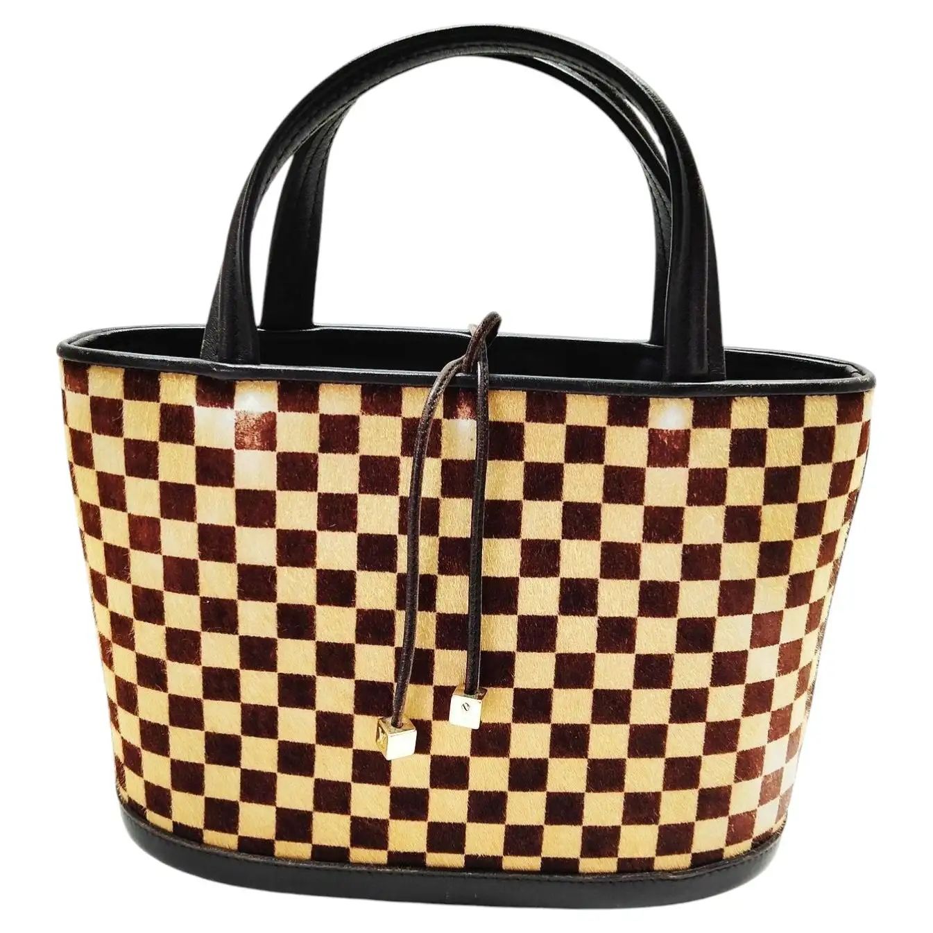 2000s Louis Vuitton Impala Brown Damier Sauvage Evening Minaudière Bag