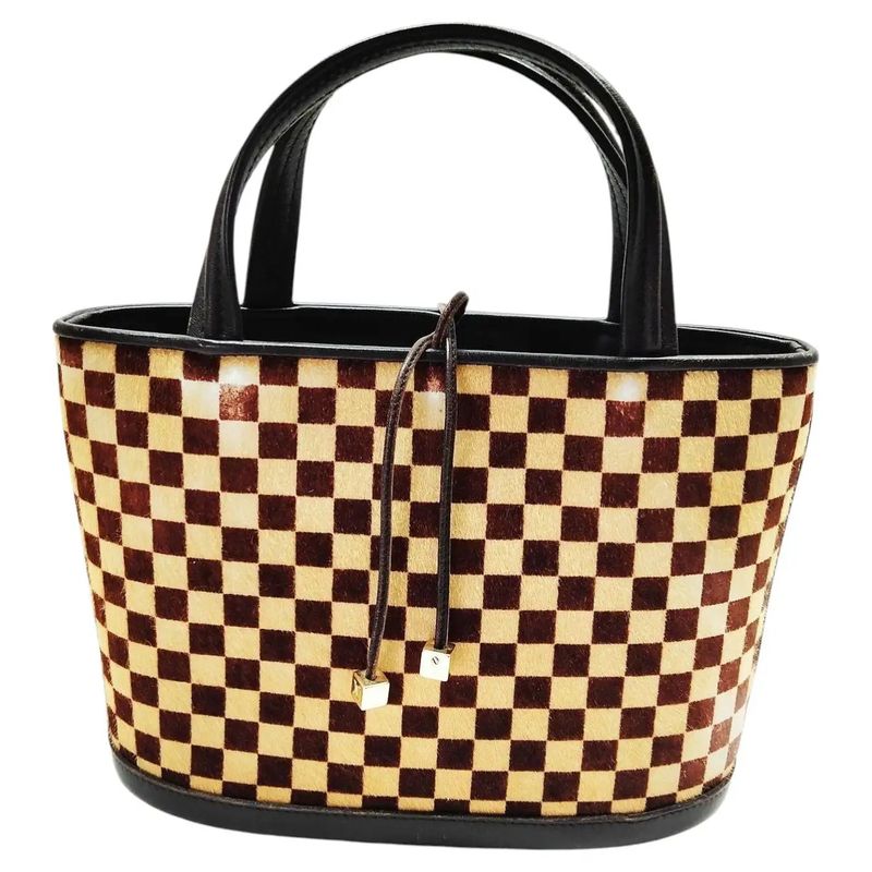 2000s Louis Vuitton Impala Brown Damier Sauvage Evening Minaudière Bag