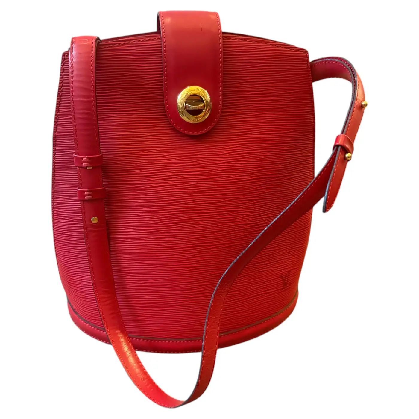 A 1995 Vintage Louis Vuitton Castillan Red Epi Leather Cluny Shoulder Bag A 1995 Vintage Louis Vuitton Castillan Red Epi Leather Cluny Shoulder Bag
