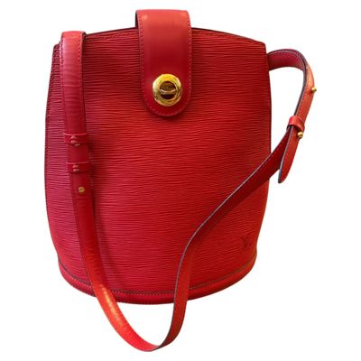 A 1995 Vintage Louis Vuitton Castillan Red Epi Leather Cluny Shoulder Bag