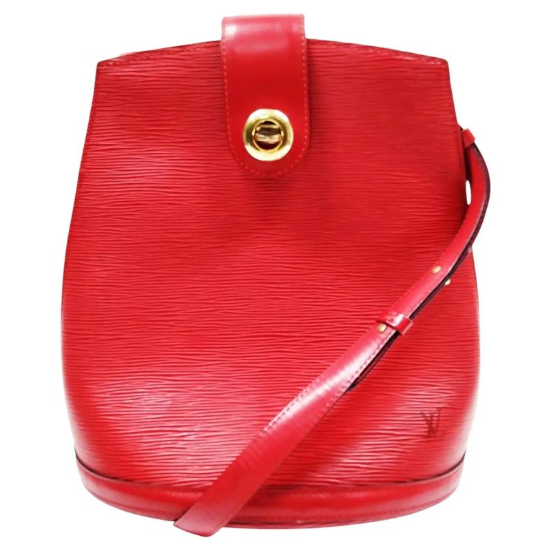 A 1995 Vintage Louis Vuitton Castillan Red Epi Leather Cluny Shoulder Bag