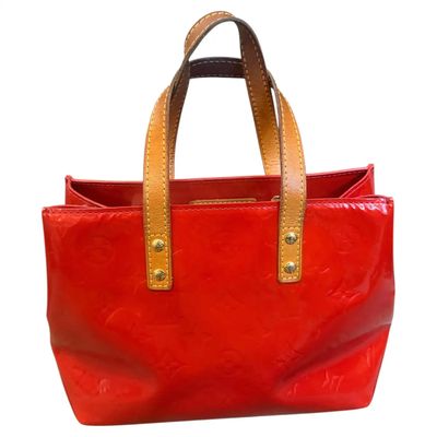 A 2004 Louis Vuitton Red Vernis Patent Leather and Vachetta Reade Hand-Bag
