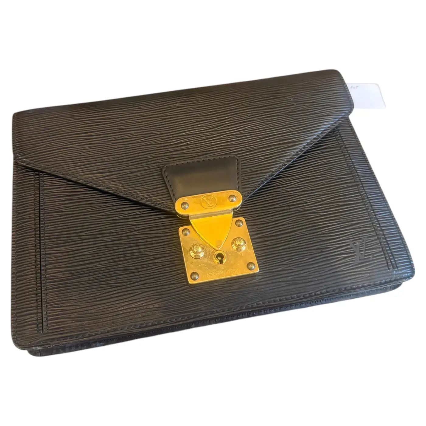 A 1995 Louis Vuitton Poche Dragonne Blak Epi Leather Clutch A 1995 Louis Vuitton Poche Dragonne Blak Epi Leather Clutch