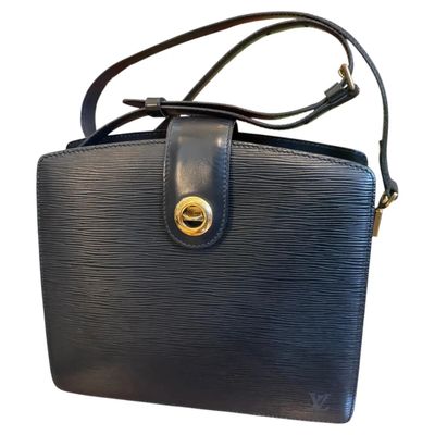 A 1993 Vintage Louis Vuitton Black Epi Leather Capucines Shoulder Bag