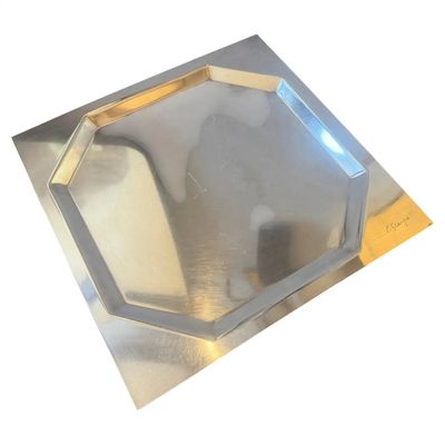 1980s Carlo Scarpa for Cleto Munari Silver Plated Square Tray