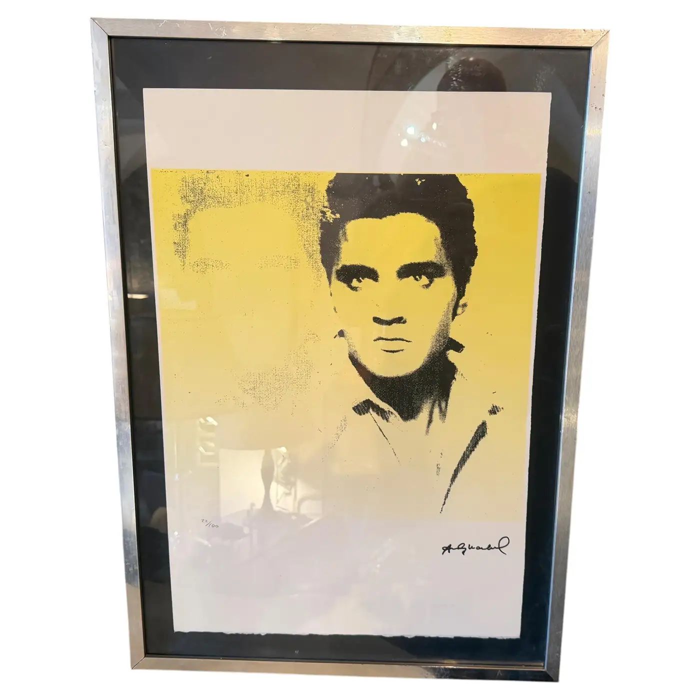 21st Century Framed Pop Art 22/100 Elvis Presley Lithography by Andy Warhol 21st Century Framed Pop Art 22/100 Elvis Presley Lithography by Andy Warhol