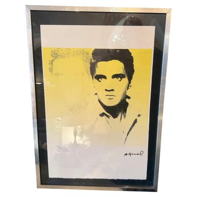 21st Century Framed Pop Art 22/100 Elvis Presley Lithography by Andy Warhol