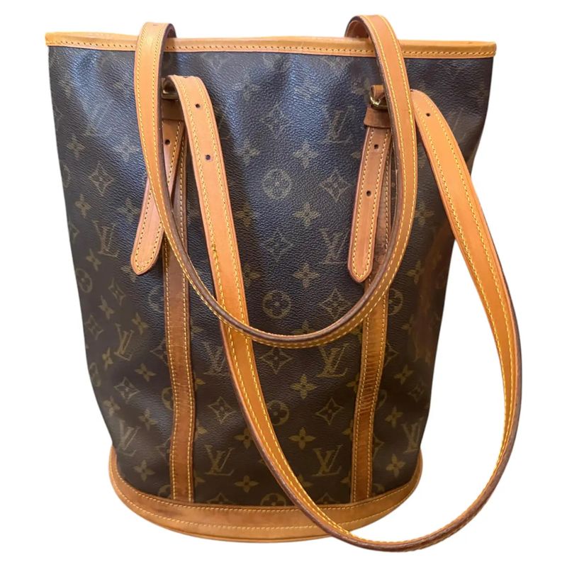 A 2006 Louis Vuitton Monogram Coated Canvas and Leather Bucket GM Tote Bag